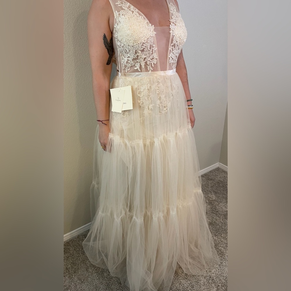 NWT Lace Boho Mermaid Wedding Dress
